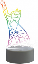 Интерьерная настольная лампа  ULI-M501 RGB/3AAA CATTY/WHITE