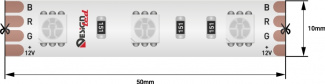 Светодиодная лента LUX DSG560-12-RGB-65