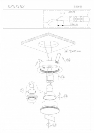 Точечный светильник DK2026 DK2026-WH фото 3