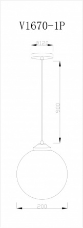 Подвесной светильник Graphic V1670-1P фото 2