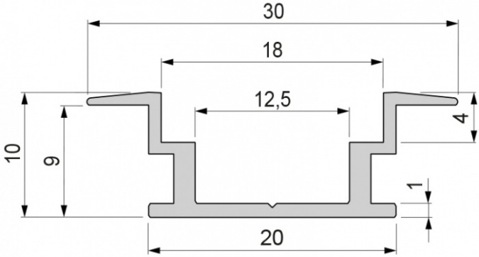 Профиль для светодиодной ленты T-flat 975720 фото 3