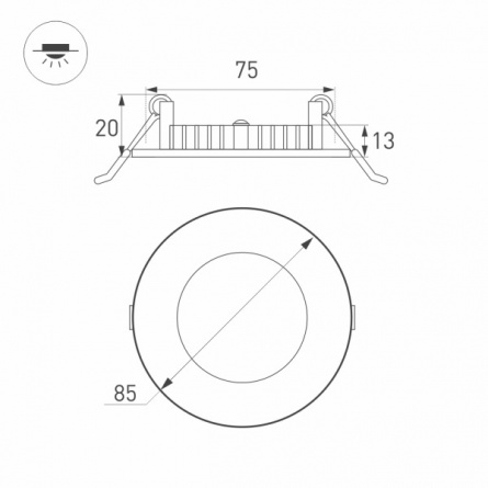 Точечный светильник DL EDGE 020103 фото 2