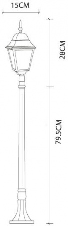 Наземный фонарь Bremen A1016PA-1WH фото 2