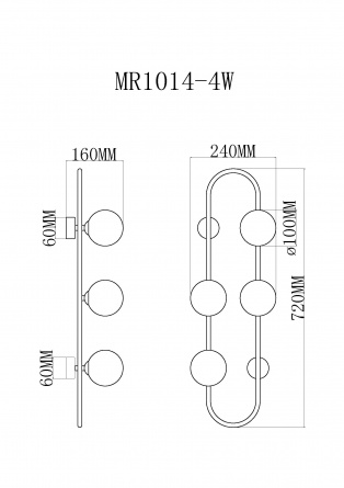 Бра Stacy MR1014-4W фото 2