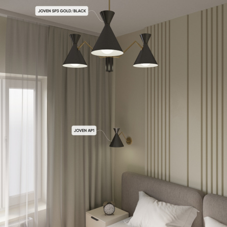 Люстра Crystal Lux JOVEN SP3 GOLD/BLACK фото 6