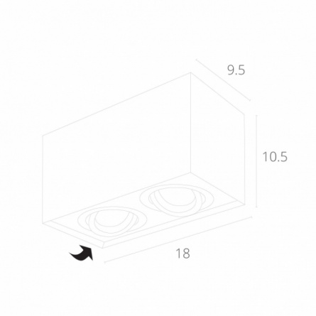 Точечный светильник Factor A5544PL-2WH фото 2