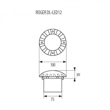 Встраиваемый светильник уличный Roger Dl-led 7280 фото 2
