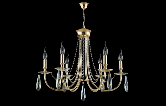 Бра Crystal Lux VICTORIA AP2 GOLD/AMBER фото 13