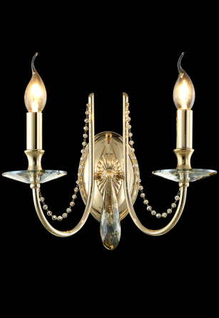Бра Crystal Lux VICTORIA AP2 GOLD/AMBER фото 4
