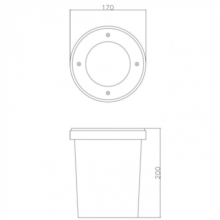 Грунтовый светильник Piazza A6013IN-1SS фото 2
