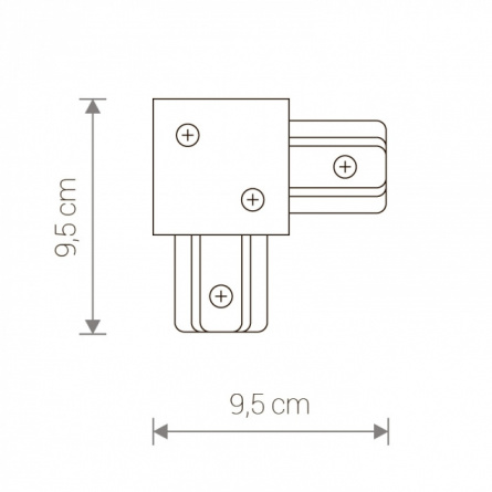 Коннектор Profile Recessed L-connector 8971 фото 2