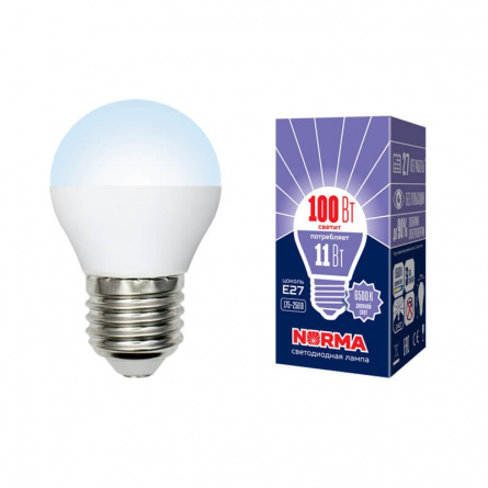 Лампочка светодиодная  LED-G45-11W/DW/E27/FR/NR картон фото 1