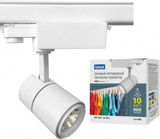 Трековый светильник  ULB-T52-10W/4000K/H WHITE фото 1