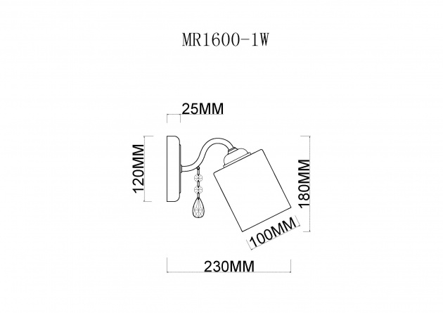 Бра Patrick MR1600-1W фото 2
