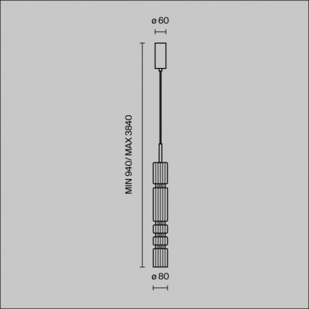 Подвесной светильник Ordo MOD272PL-L12B3K фото 2