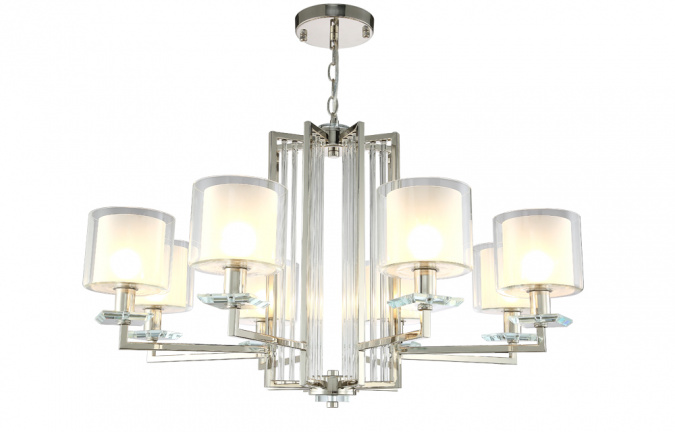 Люстра Crystal Lux NICOLAS SP-PL8 NICKEL/WHITE фото 4