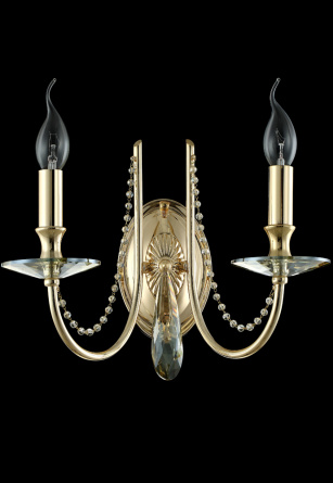 Бра Crystal Lux VICTORIA AP2 GOLD/AMBER фото 3