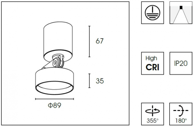 Спот WB85 WB8512DR фото 2