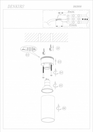 Точечный светильник DK2008 DK2008-BK фото 3