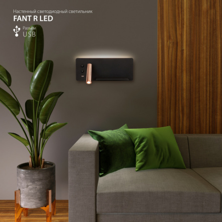 Бра Fant MRL LED 1113 чёрный/золото фото 2