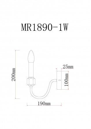 Бра Lena MR1890-1W фото 2